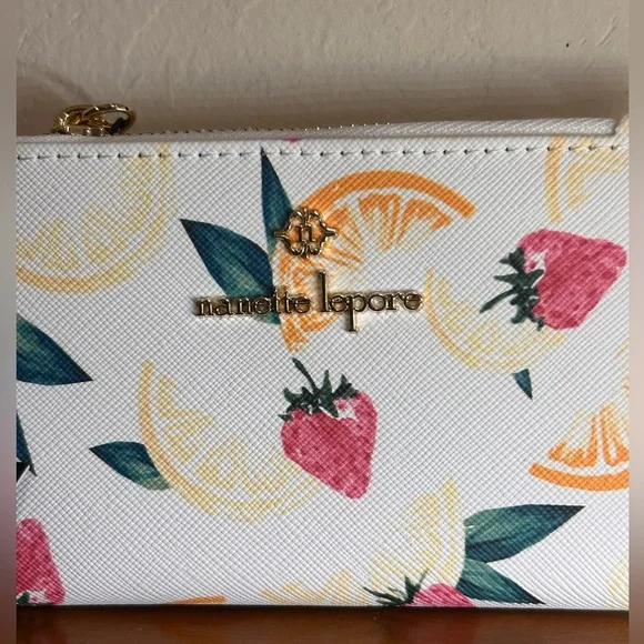 NANETTE LEPORE Juicy Fruits Slim Bifold Wallet With Snap Button Closure. - Picture 8 of 13
